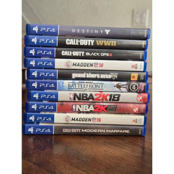 Lot of 10 PS4 Video Games, Grand Theft Auto, Call of Duty, Madden and More!